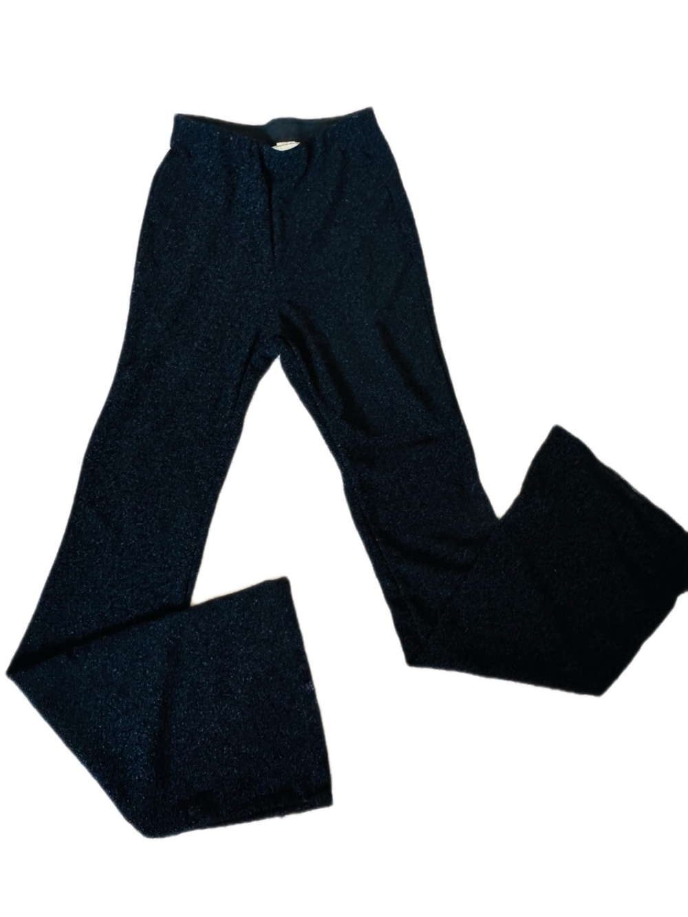 Black Sparkle Flare Pants for Women